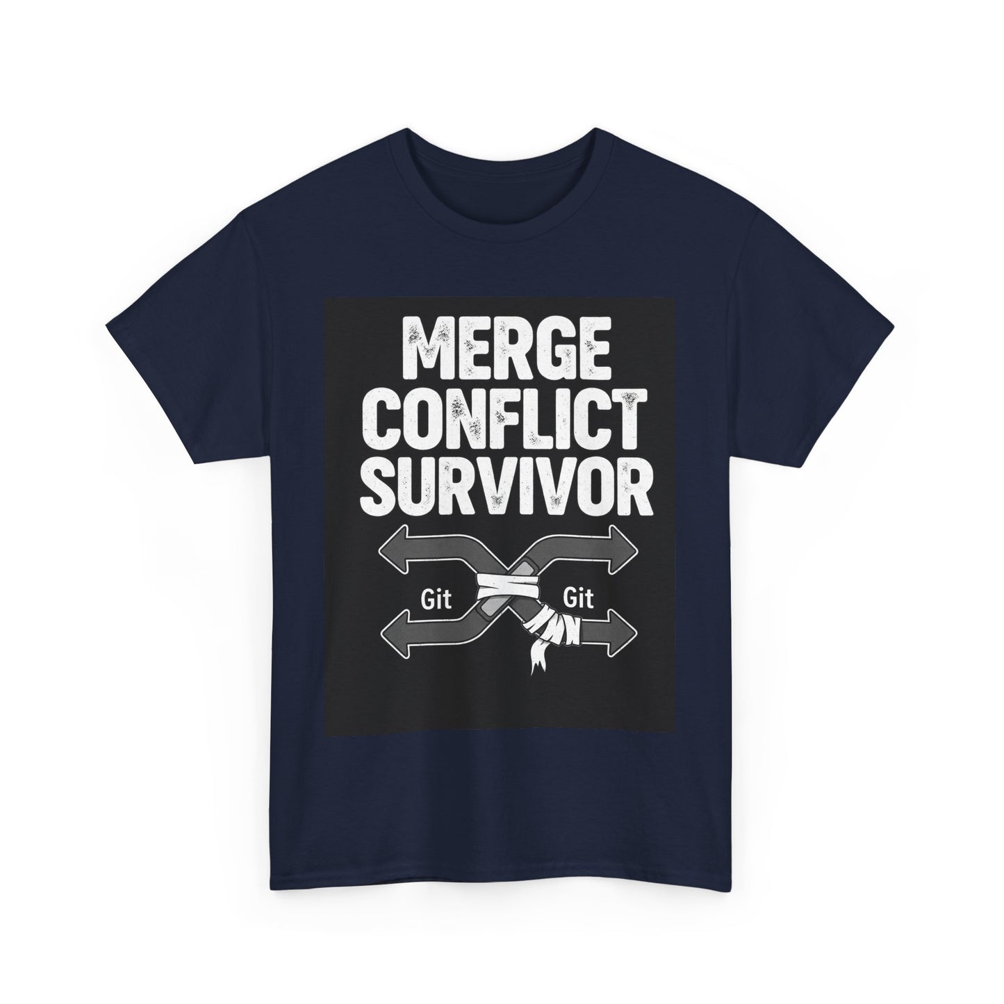 Git Merge Conflict Survivor Tee, Coding humor, Funny Programmer Shirt, Geeky Gift, Coding Humor, IT Professional Apparel, Lightweight Cotton Top