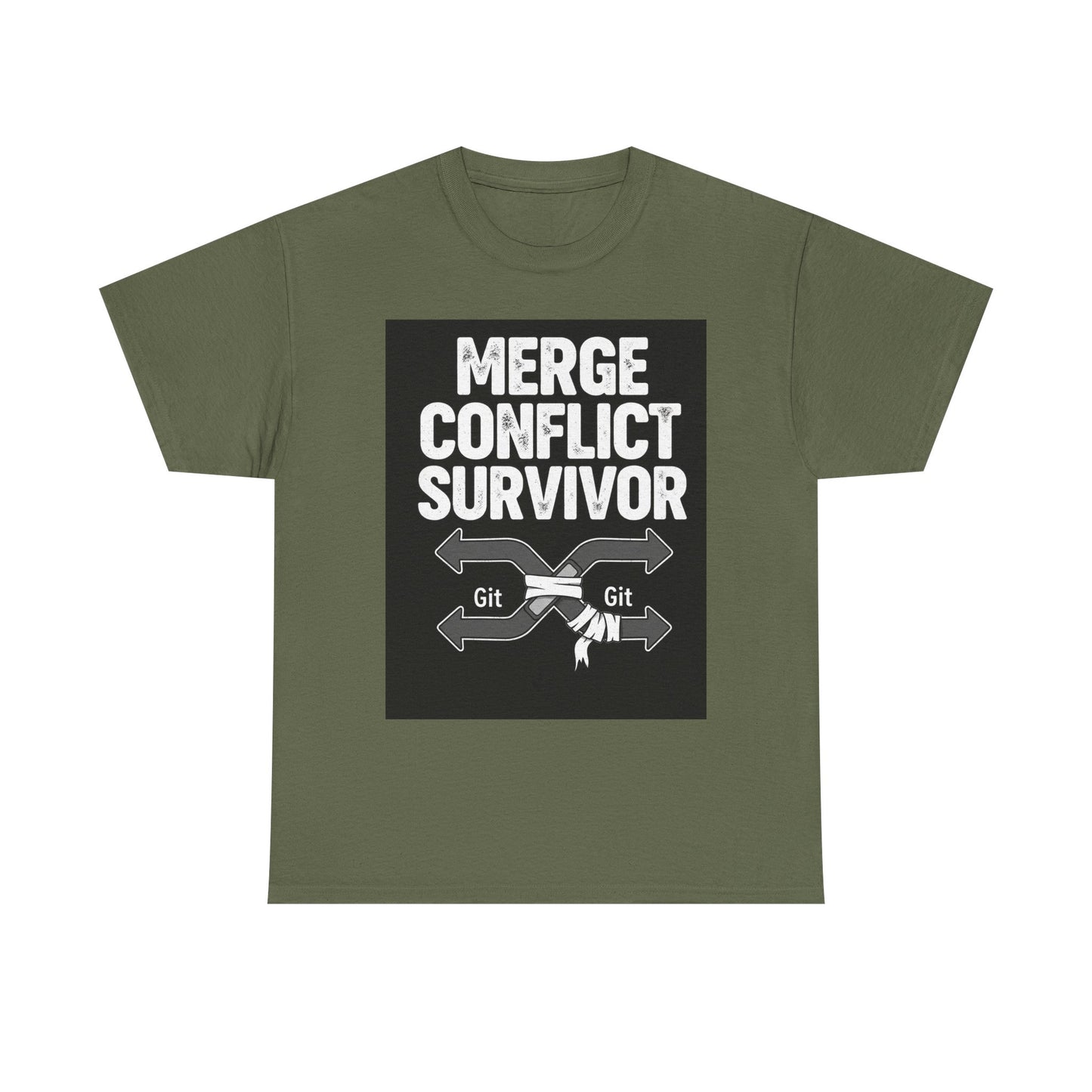 Git Merge Conflict Survivor Tee, Coding humor, Funny Programmer Shirt, Geeky Gift, Coding Humor, IT Professional Apparel, Lightweight Cotton Top