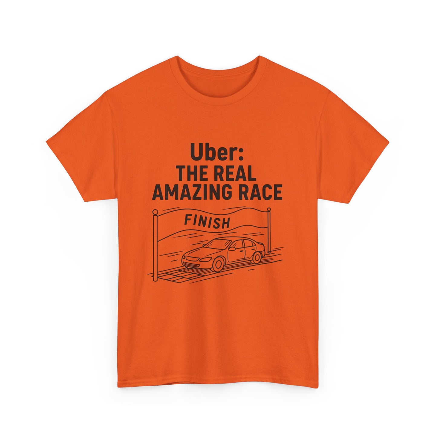 Uber The Real Amazing Race Unisex Tee | Cool Graphic Tee for Rideshare Enthusiasts, Travel T-Shirt, Funny Uber Gift, Casual Wear