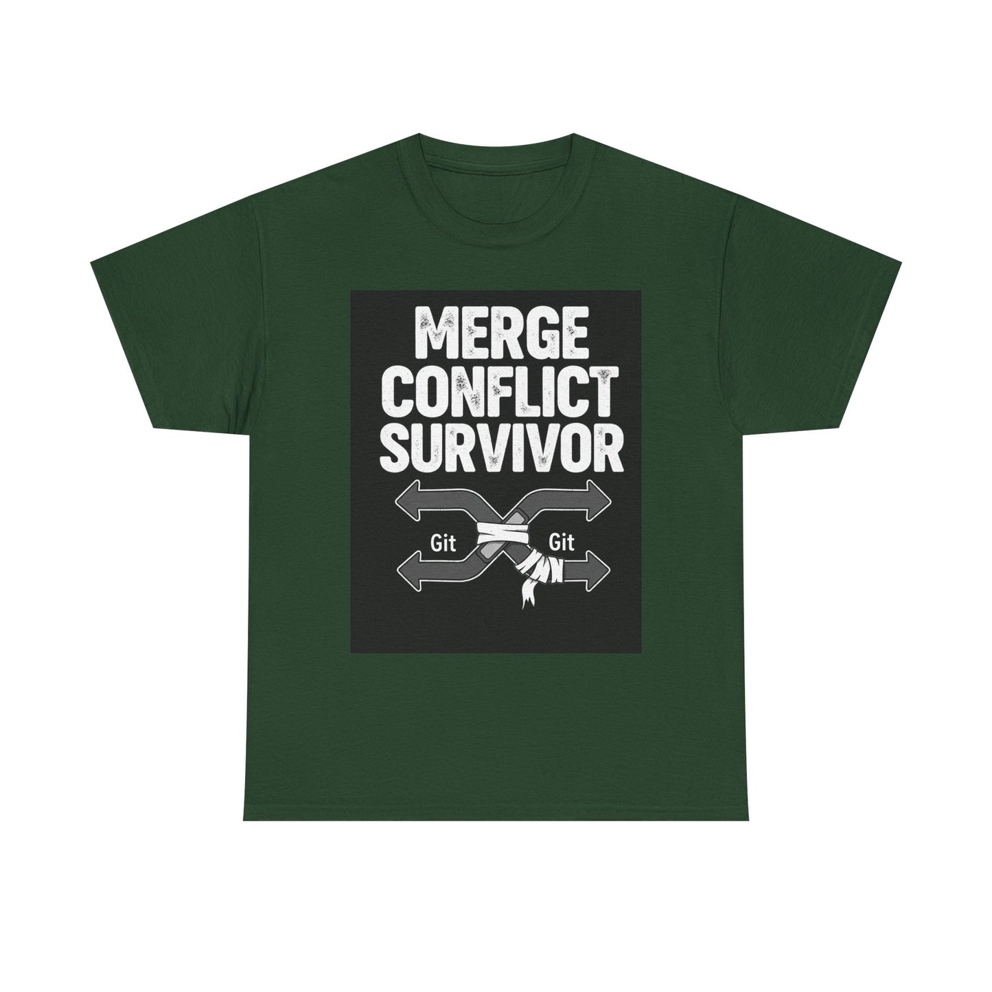 Git Merge Conflict Survivor Tee, Coding humor, Funny Programmer Shirt, Geeky Gift, Coding Humor, IT Professional Apparel, Lightweight Cotton Top