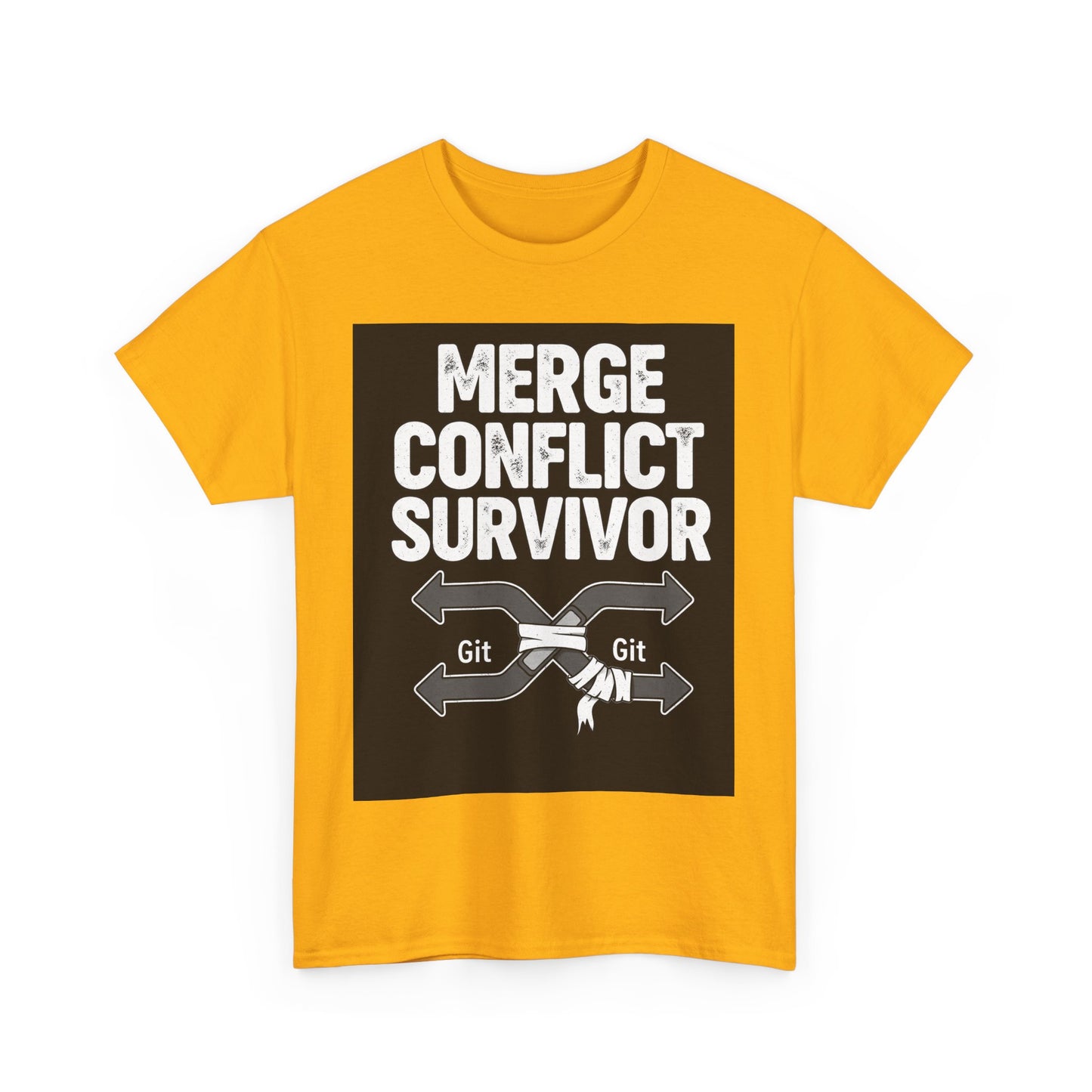 Git Merge Conflict Survivor Tee, Coding humor, Funny Programmer Shirt, Geeky Gift, Coding Humor, IT Professional Apparel, Lightweight Cotton Top