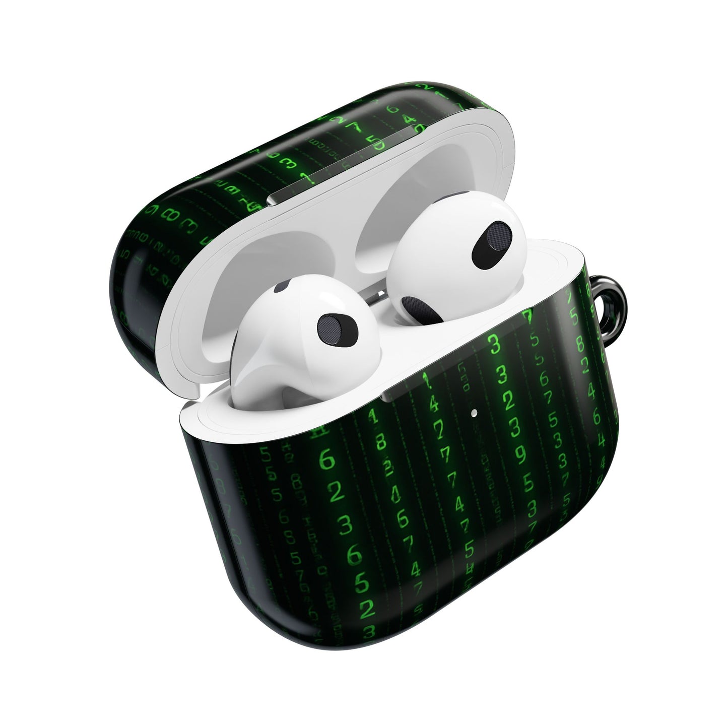 Matrix-Inspired AirPod Case, Green Code AirPods Cover, Geeky Tech Accessory, Unique Gift for Gamers, Protect & Personalize