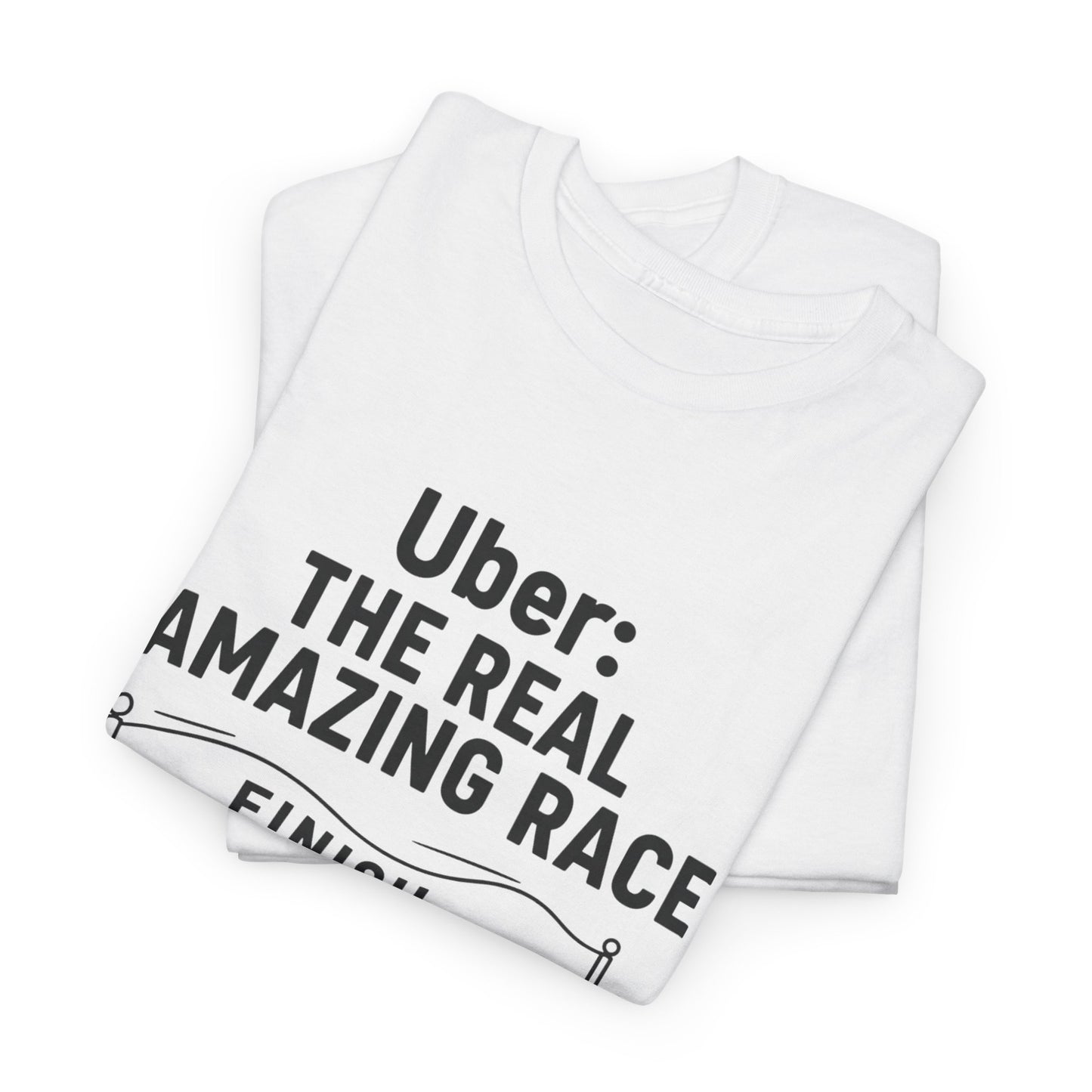 Uber The Real Amazing Race Unisex Tee | Cool Graphic Tee for Rideshare Enthusiasts, Travel T-Shirt, Funny Uber Gift, Casual Wear