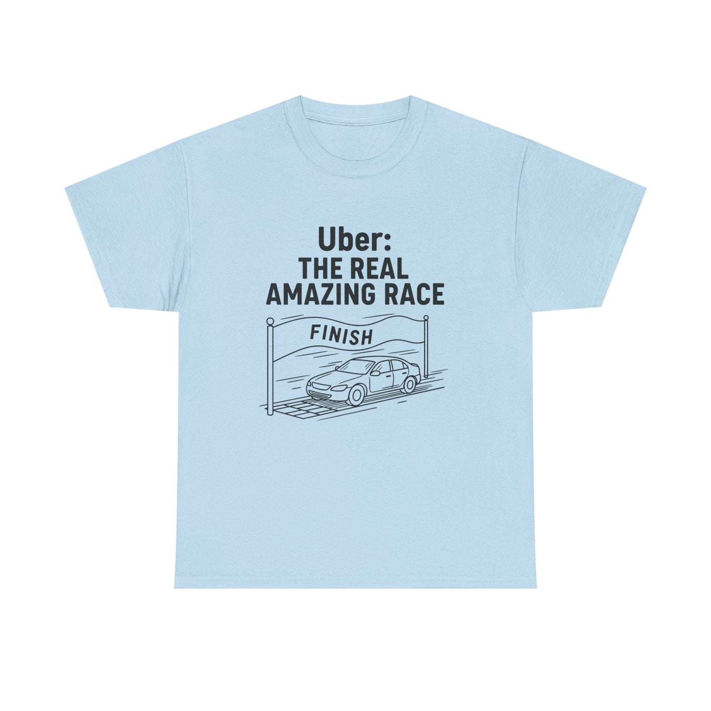 Uber The Real Amazing Race Unisex Tee | Cool Graphic Tee for Rideshare Enthusiasts, Travel T-Shirt, Funny Uber Gift, Casual Wear