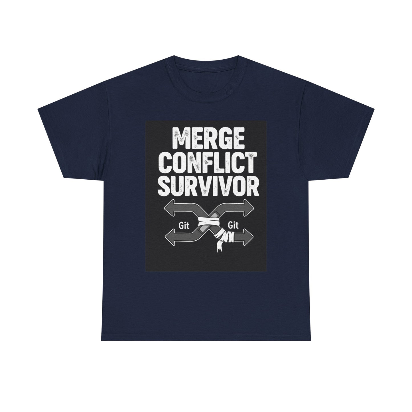 Git Merge Conflict Survivor Tee, Coding humor, Funny Programmer Shirt, Geeky Gift, Coding Humor, IT Professional Apparel, Lightweight Cotton Top