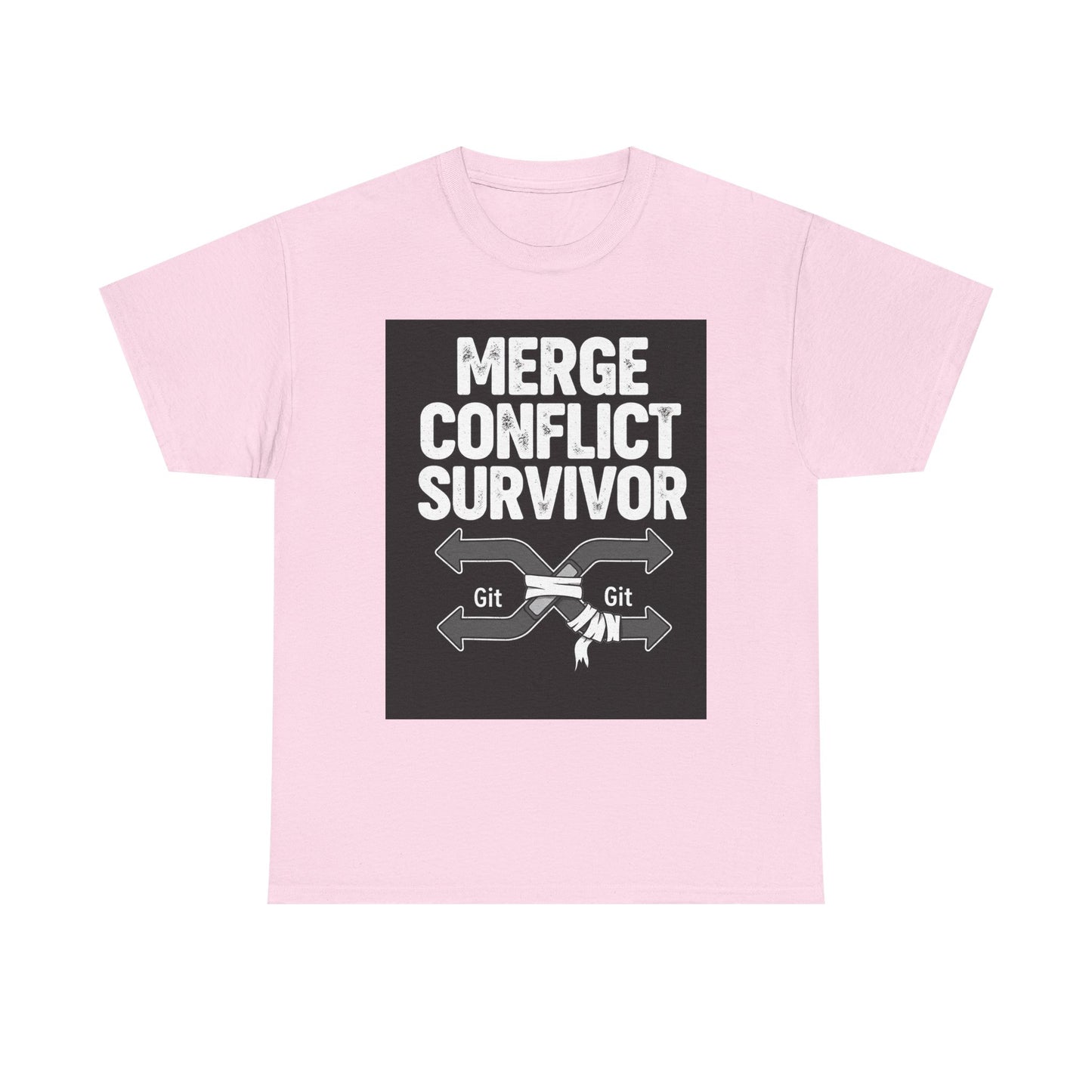Git Merge Conflict Survivor Tee, Coding humor, Funny Programmer Shirt, Geeky Gift, Coding Humor, IT Professional Apparel, Lightweight Cotton Top