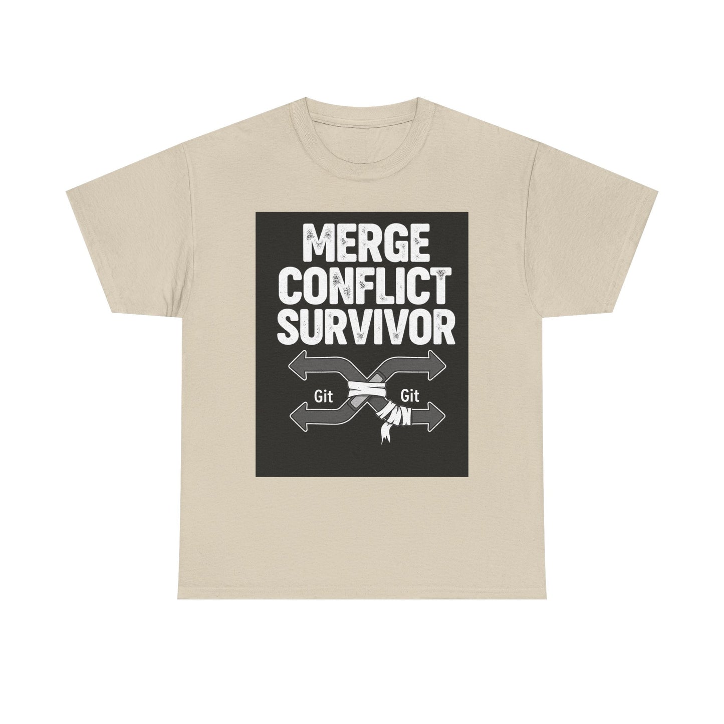 Git Merge Conflict Survivor Tee, Coding humor, Funny Programmer Shirt, Geeky Gift, Coding Humor, IT Professional Apparel, Lightweight Cotton Top