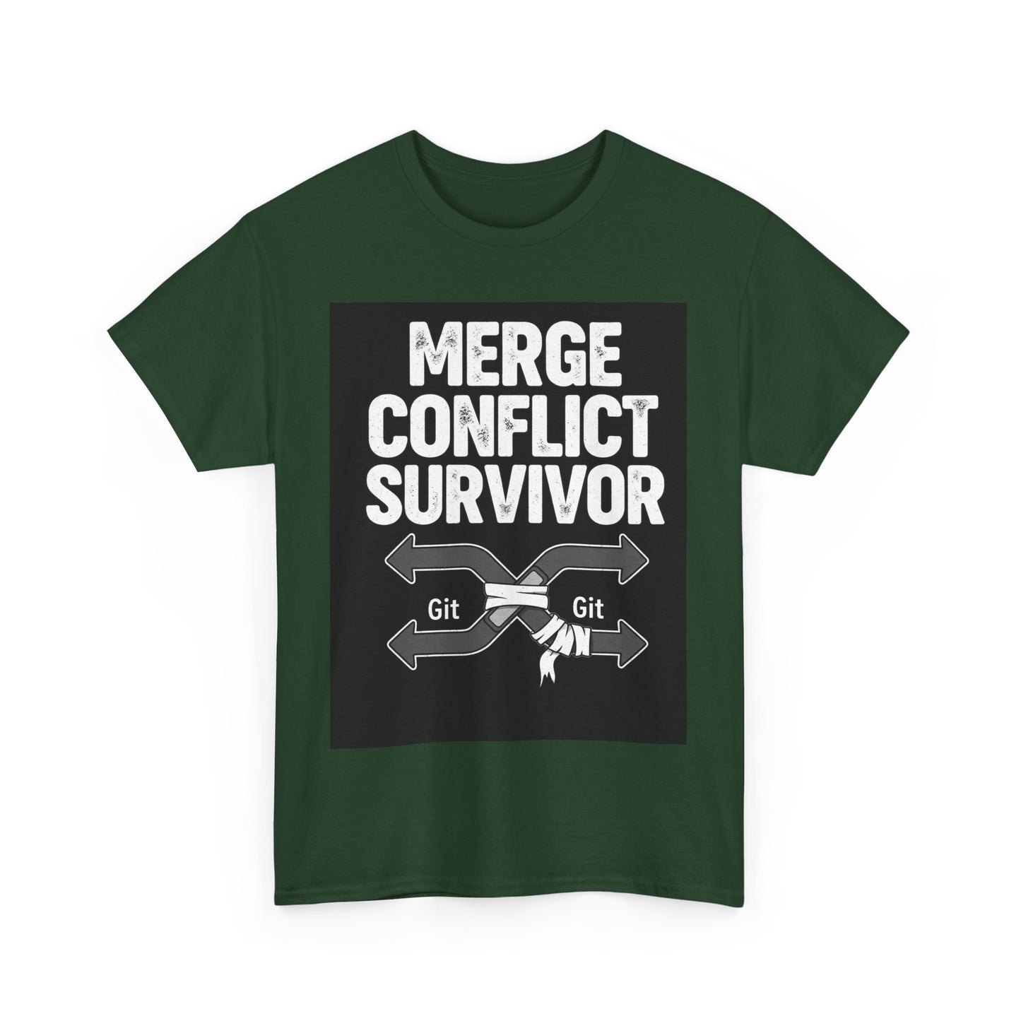 Git Merge Conflict Survivor Tee, Coding humor, Funny Programmer Shirt, Geeky Gift, Coding Humor, IT Professional Apparel, Lightweight Cotton Top