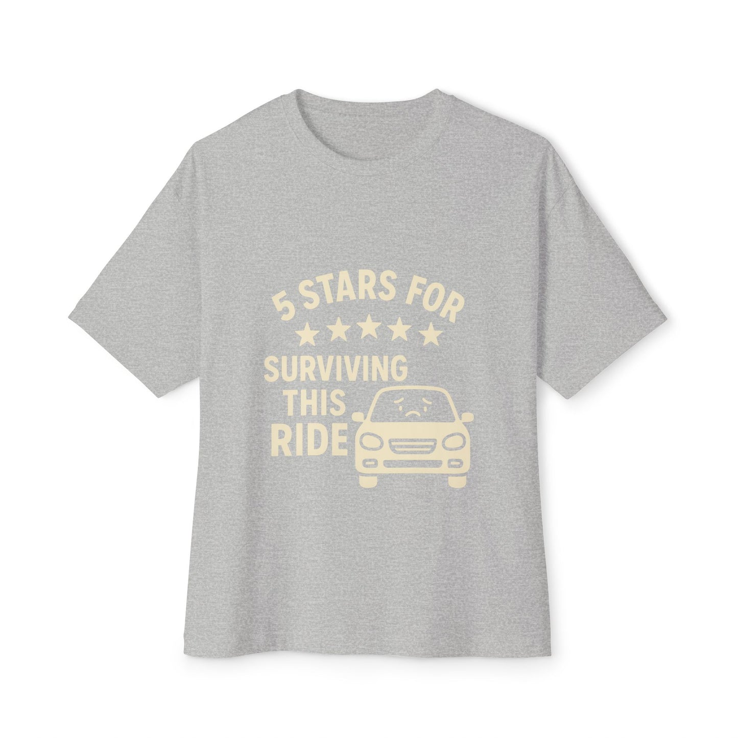 5-Star Survivor Unisex Oversized Tee, Relaxed Fit Shirt, Gift for Car Lovers, Road Trip Tee, Casual Summer Wear, Comfort Apparel