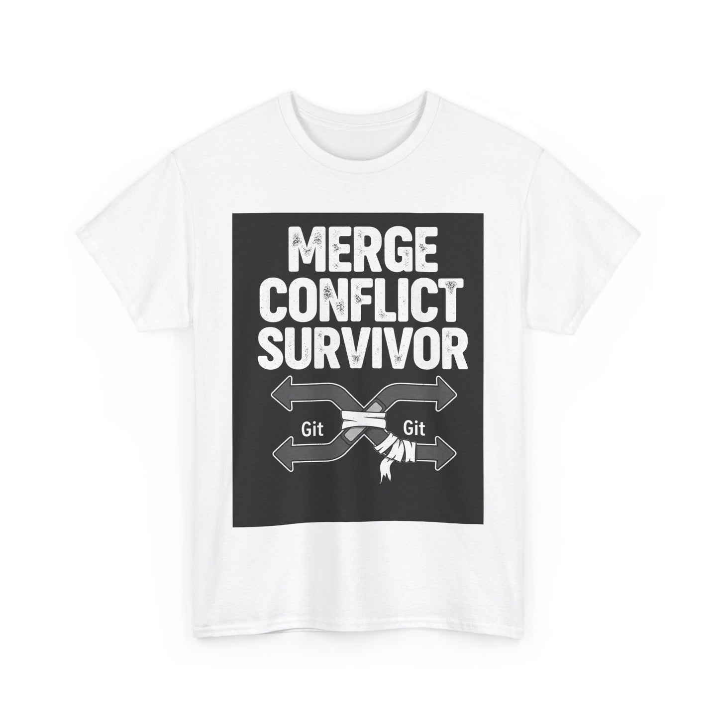 Git Merge Conflict Survivor Tee, Coding humor, Funny Programmer Shirt, Geeky Gift, Coding Humor, IT Professional Apparel, Lightweight Cotton Top