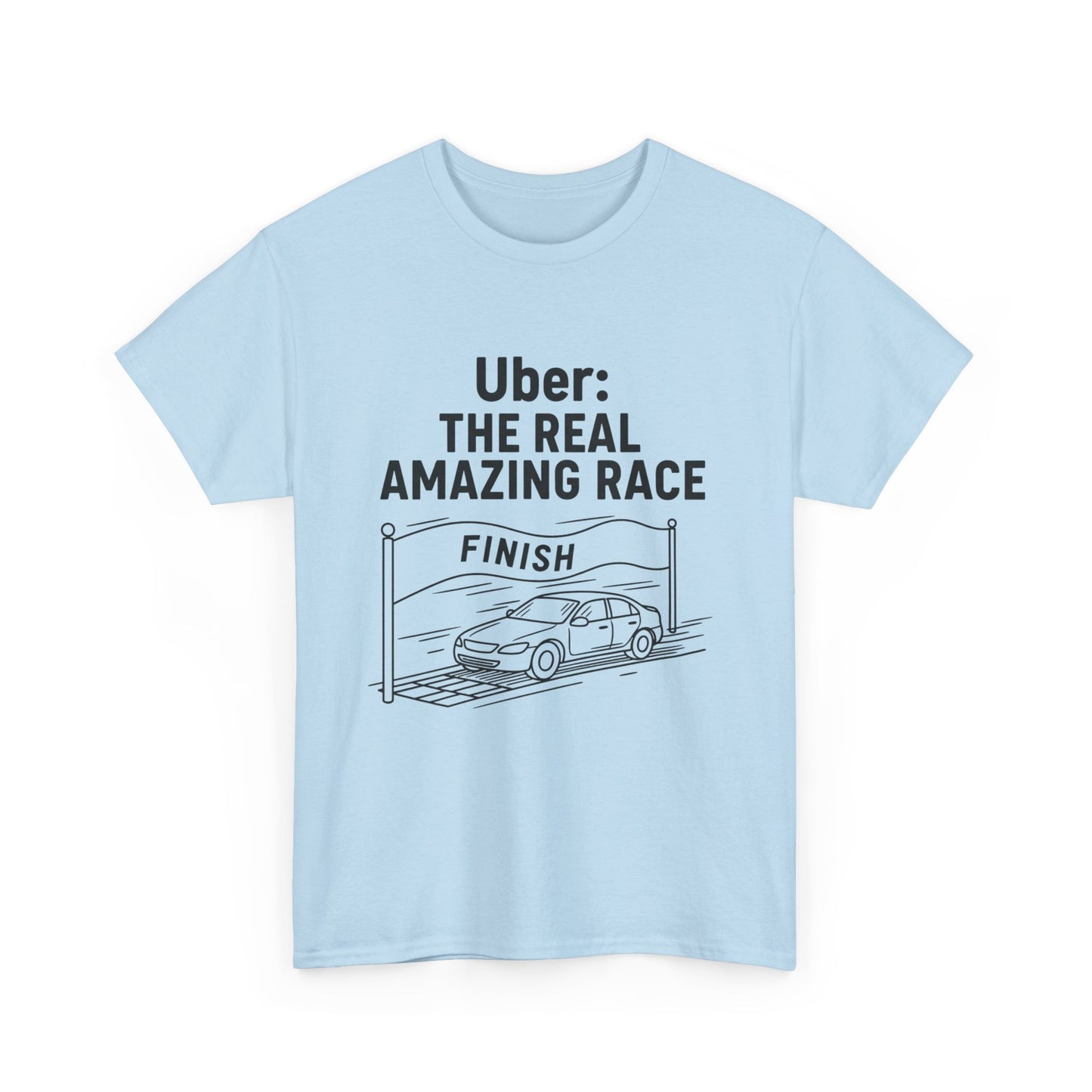 Uber The Real Amazing Race Unisex Tee | Cool Graphic Tee for Rideshare Enthusiasts, Travel T-Shirt, Funny Uber Gift, Casual Wear