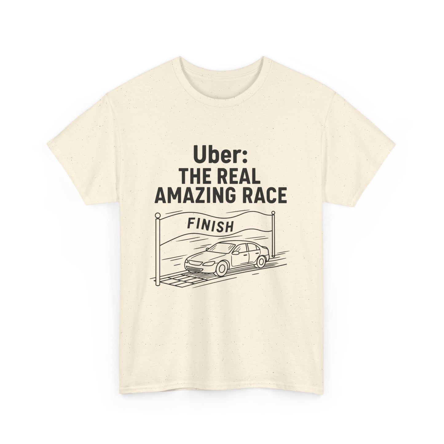 Uber The Real Amazing Race Unisex Tee | Cool Graphic Tee for Rideshare Enthusiasts, Travel T-Shirt, Funny Uber Gift, Casual Wear