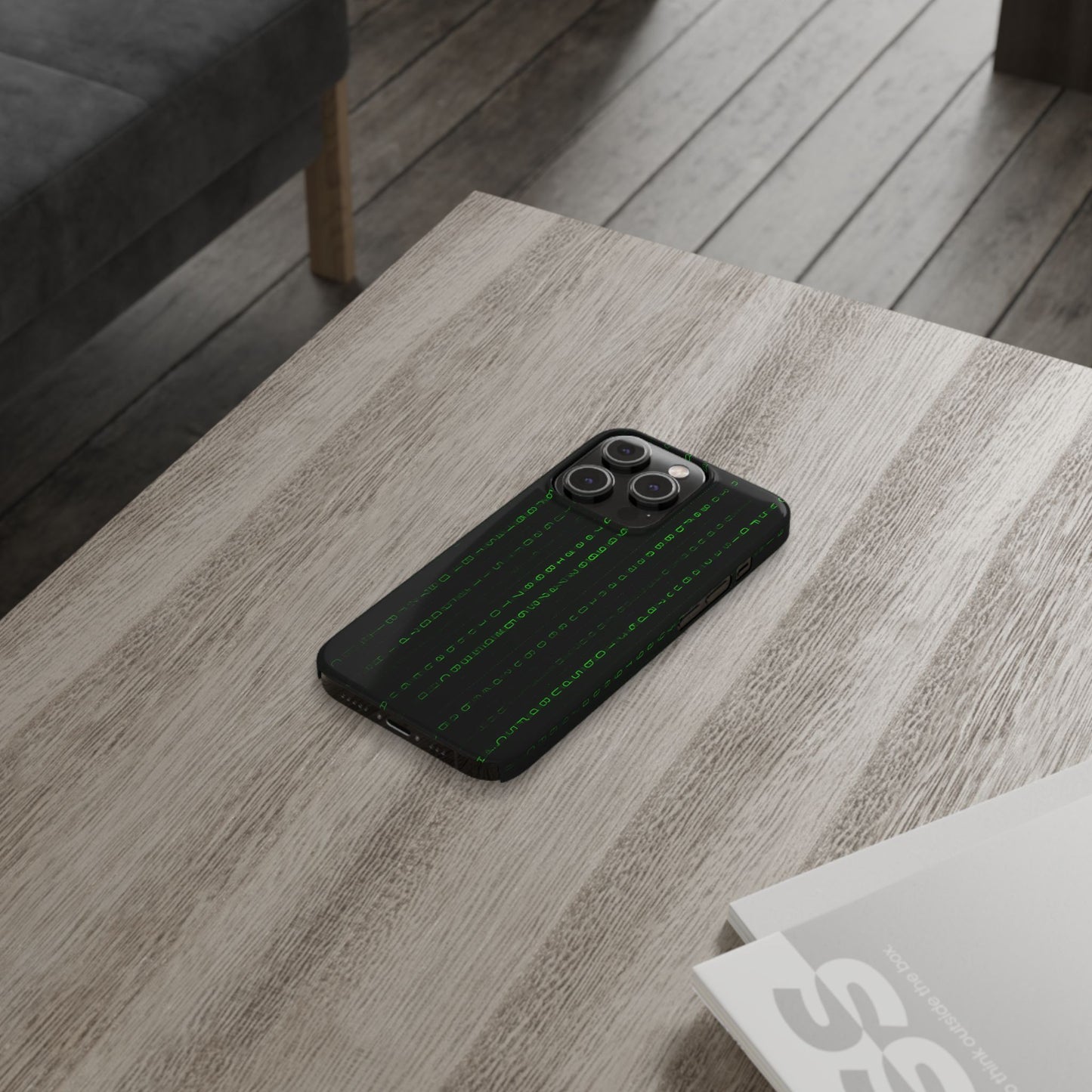 Matrix-Inspired Slim Phone Case, Eco-Friendly Phone Cover, Tech Lover Gift, Minimalist Phone Accessory, Unique Smartphone Case
