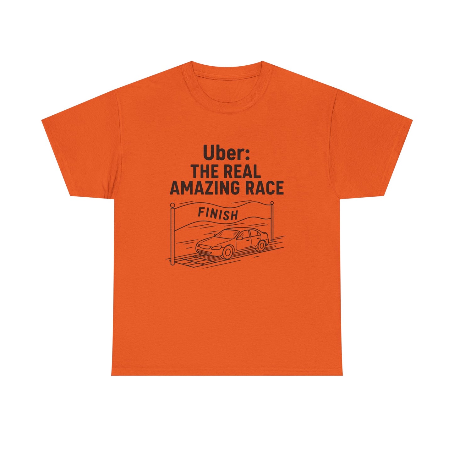 Uber The Real Amazing Race Unisex Tee | Cool Graphic Tee for Rideshare Enthusiasts, Travel T-Shirt, Funny Uber Gift, Casual Wear