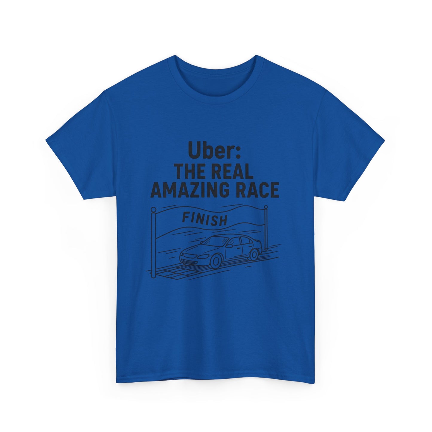 Uber The Real Amazing Race Unisex Tee | Cool Graphic Tee for Rideshare Enthusiasts, Travel T-Shirt, Funny Uber Gift, Casual Wear