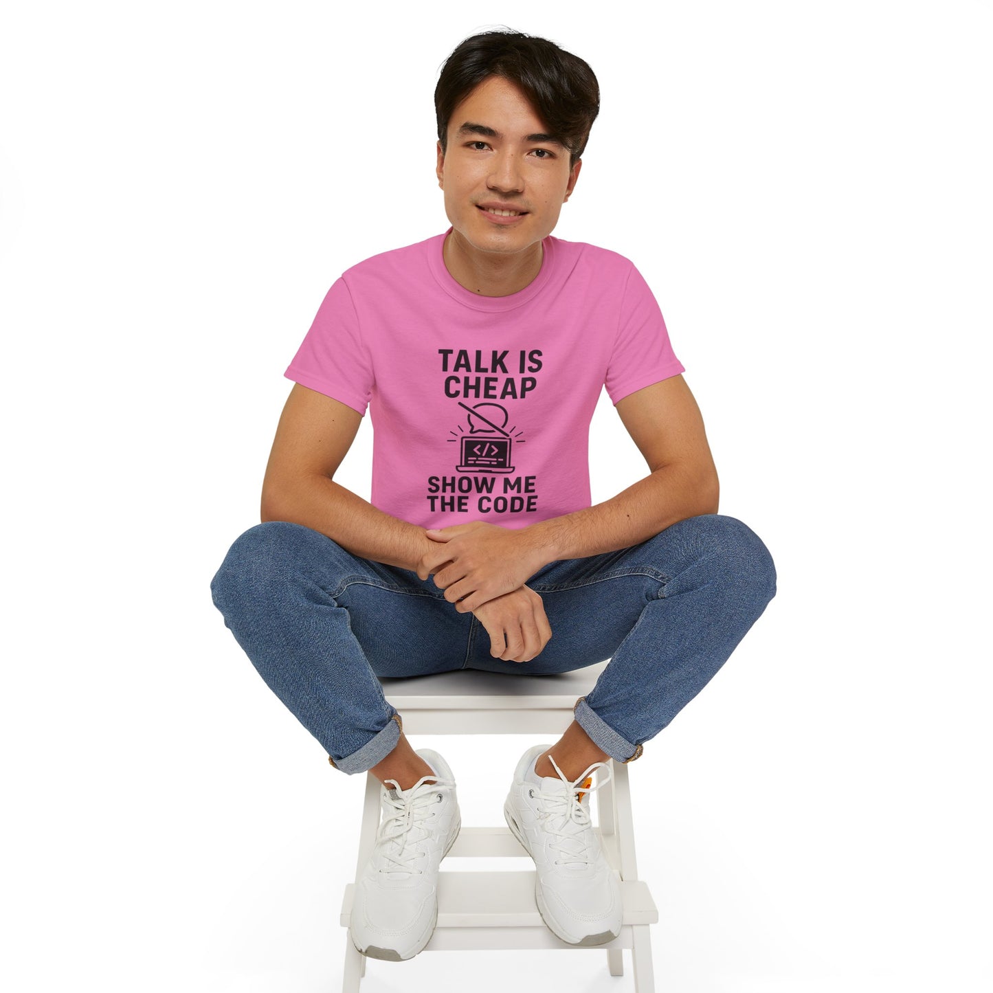 Coding Motivation Tee: Talk is Cheap, Show Me the Code, Programmer Gift, Tech T-Shirt, Geek Fashion, Software Developer Shirt