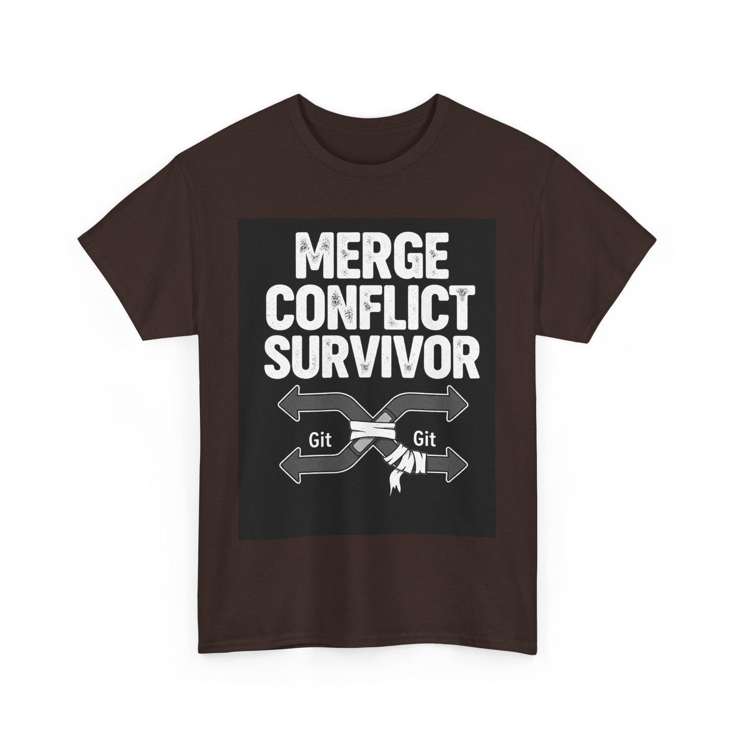 Git Merge Conflict Survivor Tee, Coding humor, Funny Programmer Shirt, Geeky Gift, Coding Humor, IT Professional Apparel, Lightweight Cotton Top