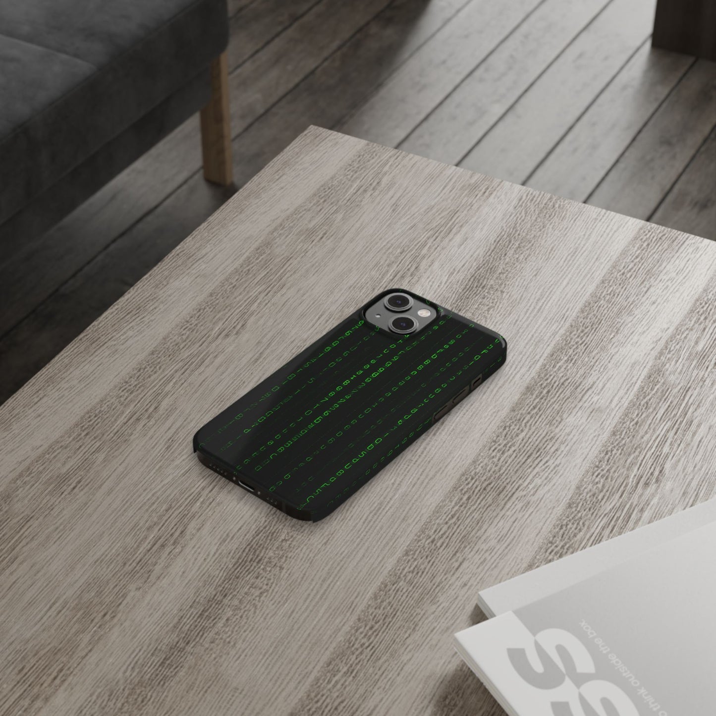 Matrix-Inspired Slim Phone Case, Eco-Friendly Phone Cover, Tech Lover Gift, Minimalist Phone Accessory, Unique Smartphone Case