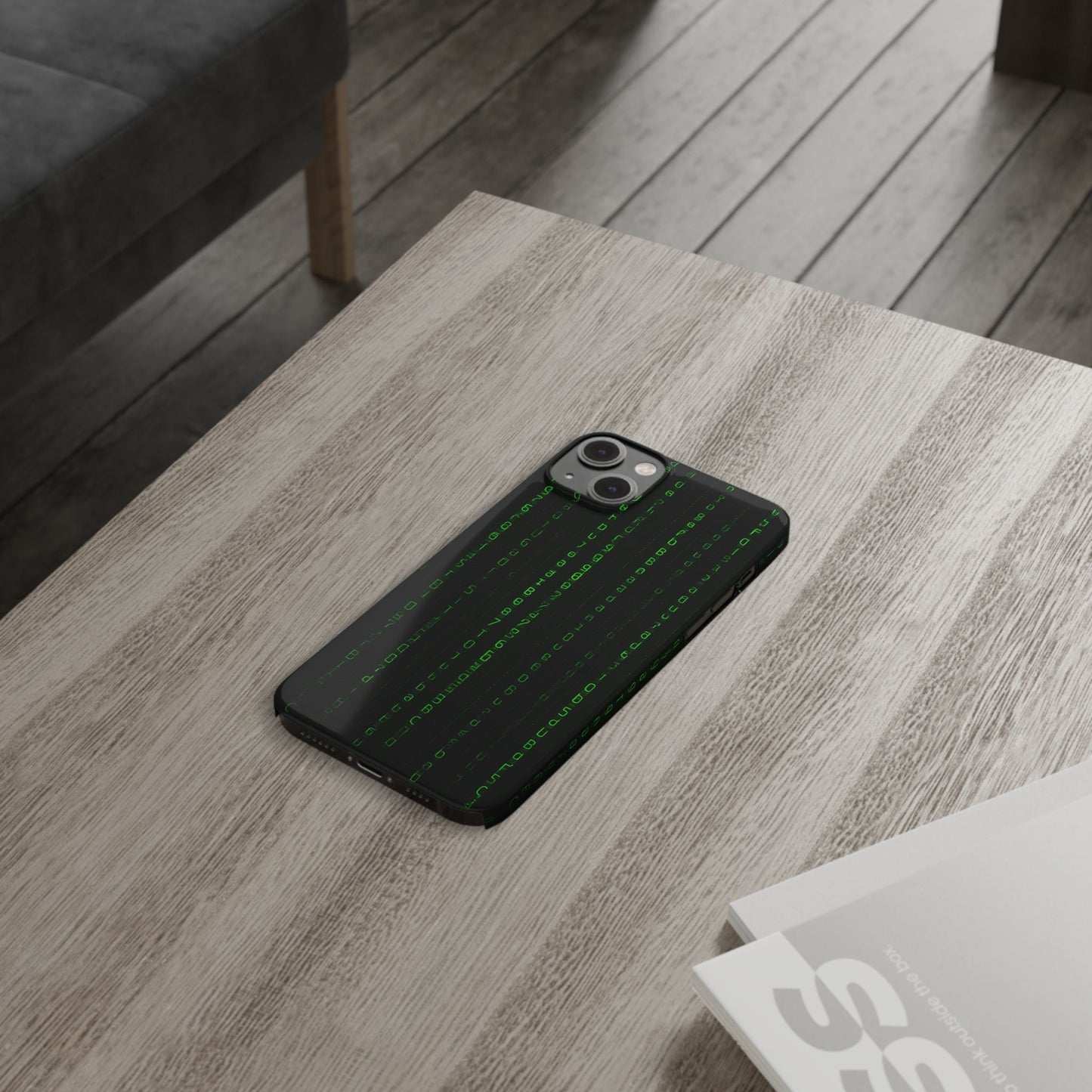 Matrix-Inspired Slim Phone Case, Eco-Friendly Phone Cover, Tech Lover Gift, Minimalist Phone Accessory, Unique Smartphone Case