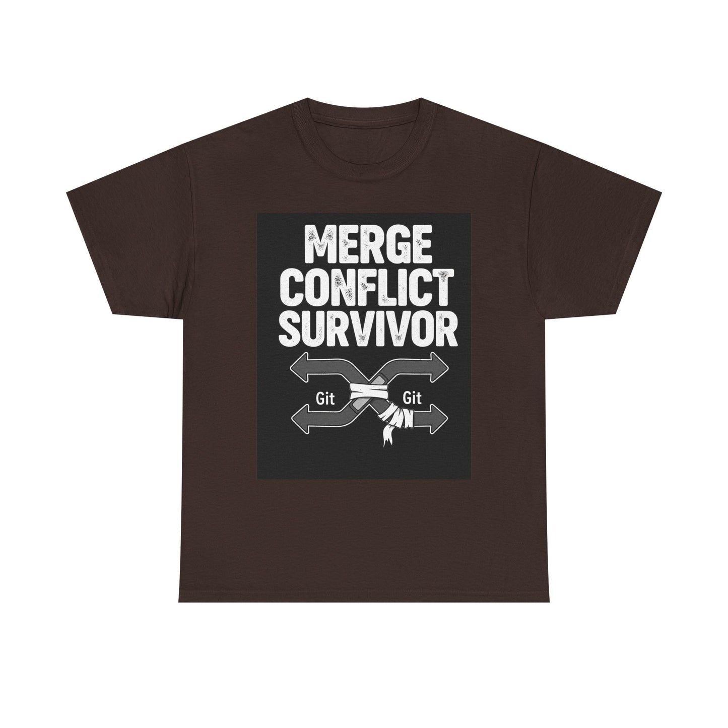 Git Merge Conflict Survivor Tee, Coding humor, Funny Programmer Shirt, Geeky Gift, Coding Humor, IT Professional Apparel, Lightweight Cotton Top