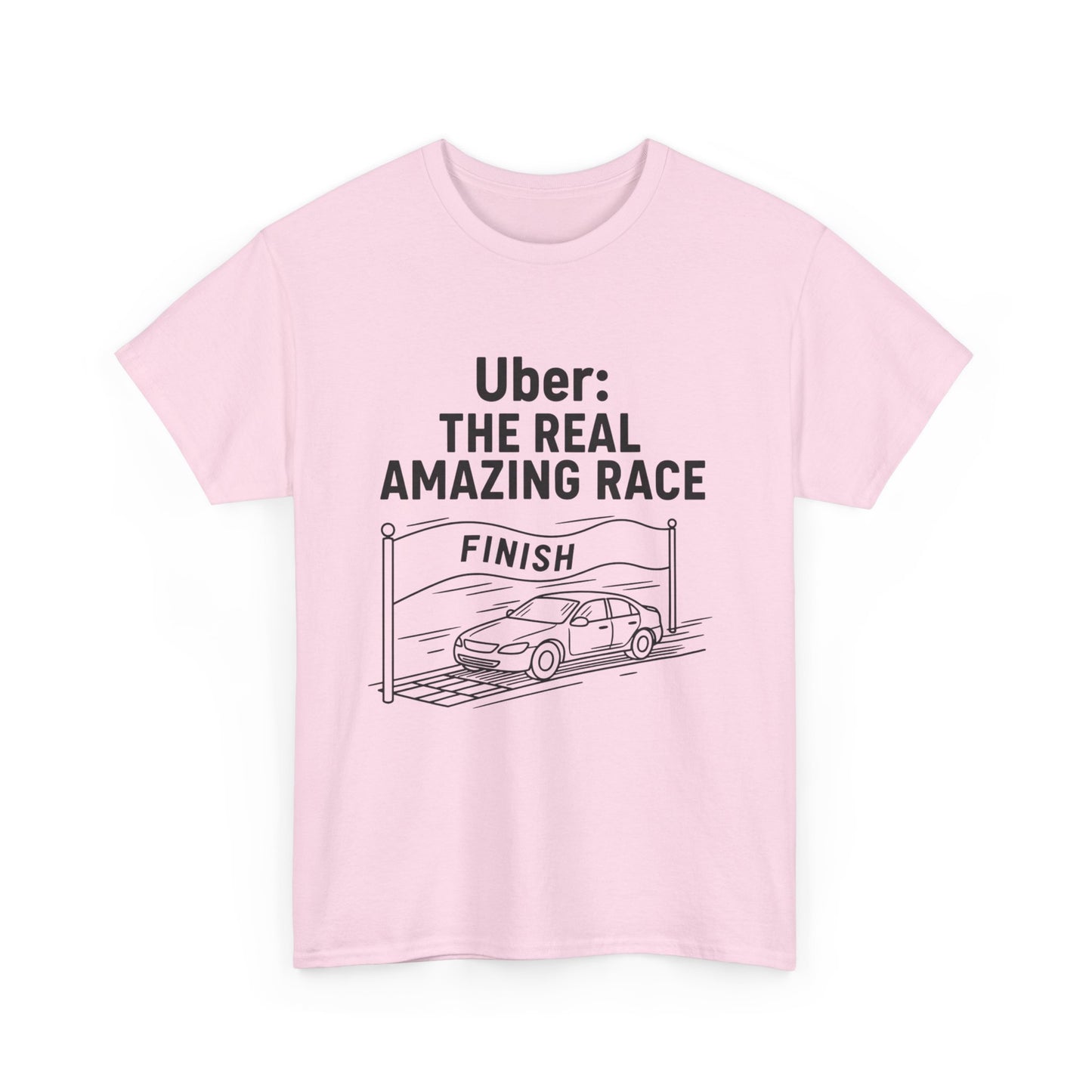 Uber The Real Amazing Race Unisex Tee | Cool Graphic Tee for Rideshare Enthusiasts, Travel T-Shirt, Funny Uber Gift, Casual Wear