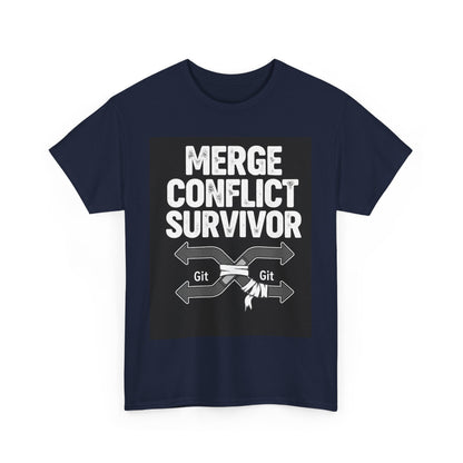 Git Merge Conflict Survivor Tee, Coding humor, Funny Programmer Shirt, Geeky Gift, Coding Humor, IT Professional Apparel, Lightweight Cotton Top