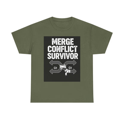 Git Merge Conflict Survivor Tee, Coding humor, Funny Programmer Shirt, Geeky Gift, Coding Humor, IT Professional Apparel, Lightweight Cotton Top