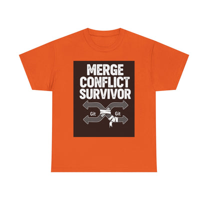 Git Merge Conflict Survivor Tee, Coding humor, Funny Programmer Shirt, Geeky Gift, Coding Humor, IT Professional Apparel, Lightweight Cotton Top