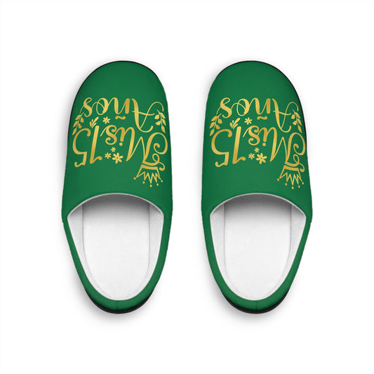 Mis Quincy Anos Slippers Cozy Holiday Slippers, Women's Indoor Slippers, Comfortable Indoor Footwear, Festive Home Decor, Christmas Gift for Her