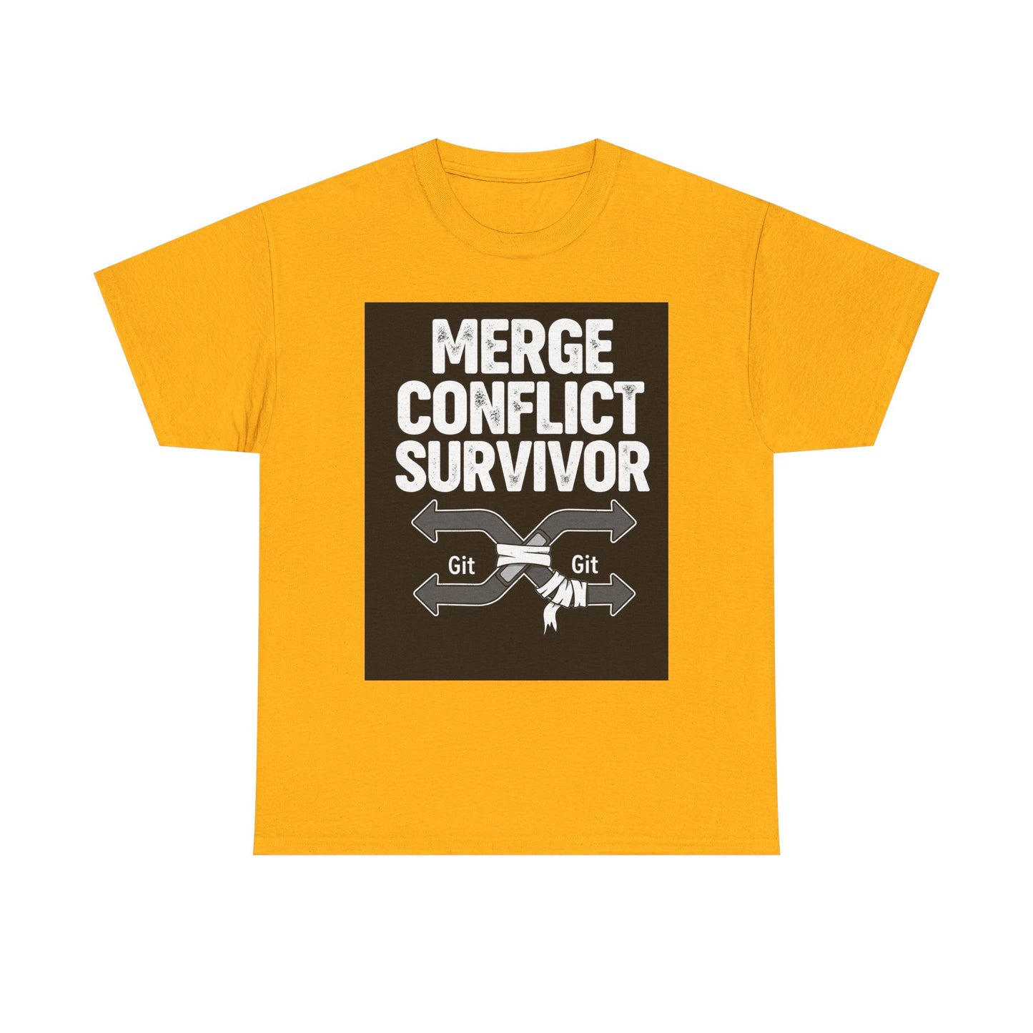 Git Merge Conflict Survivor Tee, Coding humor, Funny Programmer Shirt, Geeky Gift, Coding Humor, IT Professional Apparel, Lightweight Cotton Top