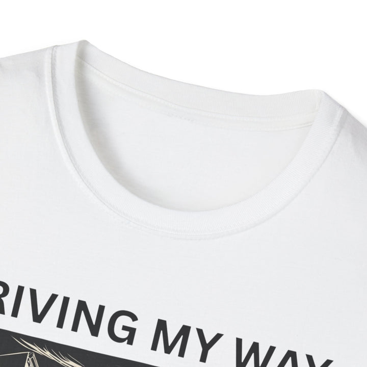 Driving My Way to Freedom T-Shirt |  Rideshare | Uber Driver | Lyft Driver | Unisex Softstyle Tee for Road Trips, Freedom Celebration