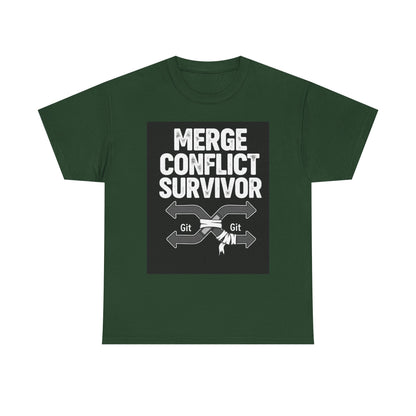 Git Merge Conflict Survivor Tee, Coding humor, Funny Programmer Shirt, Geeky Gift, Coding Humor, IT Professional Apparel, Lightweight Cotton Top