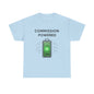 Commission Powered Unisex Heavy Cotton Tee, Funny Graphic T-Shirt, Gifts for Entrepreneurs, Casual Wear, Office Humor Tee, Sales Humor, Salesman Humor