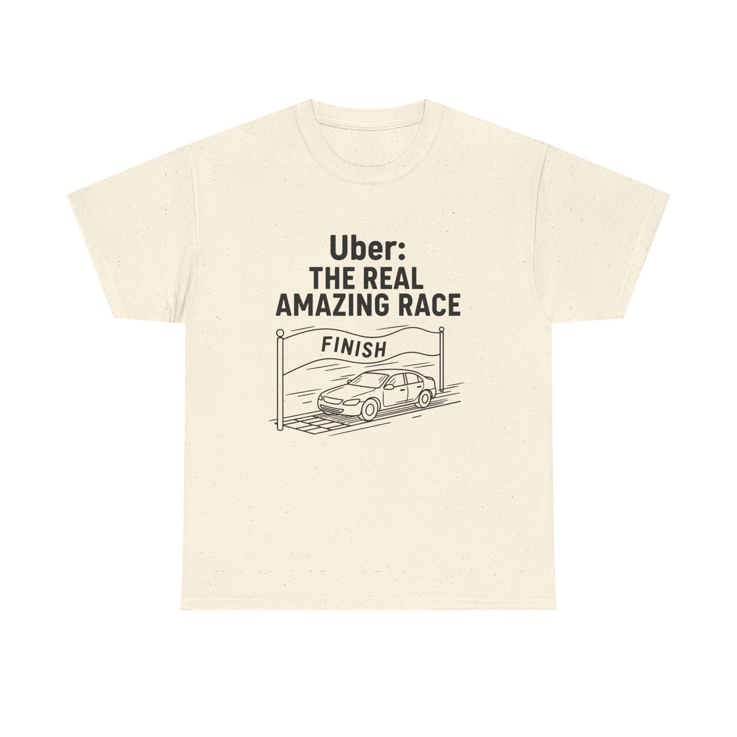 Uber The Real Amazing Race Unisex Tee | Cool Graphic Tee for Rideshare Enthusiasts, Travel T-Shirt, Funny Uber Gift, Casual Wear
