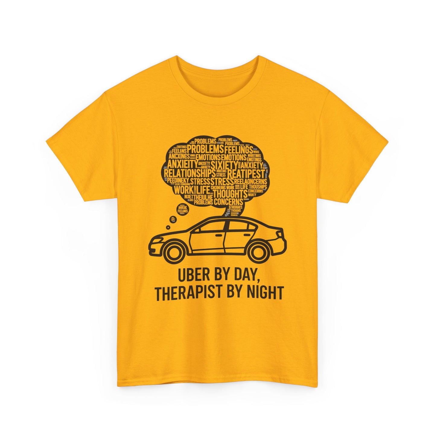 Uber by Day, Uber Driver Tee, Therapist by Night Unisex Heavy Cotton Tee, Funny T-Shirt, Gift for Rideshare Drivers, Therapy Humor Shirt, Casual Wear, [...]
