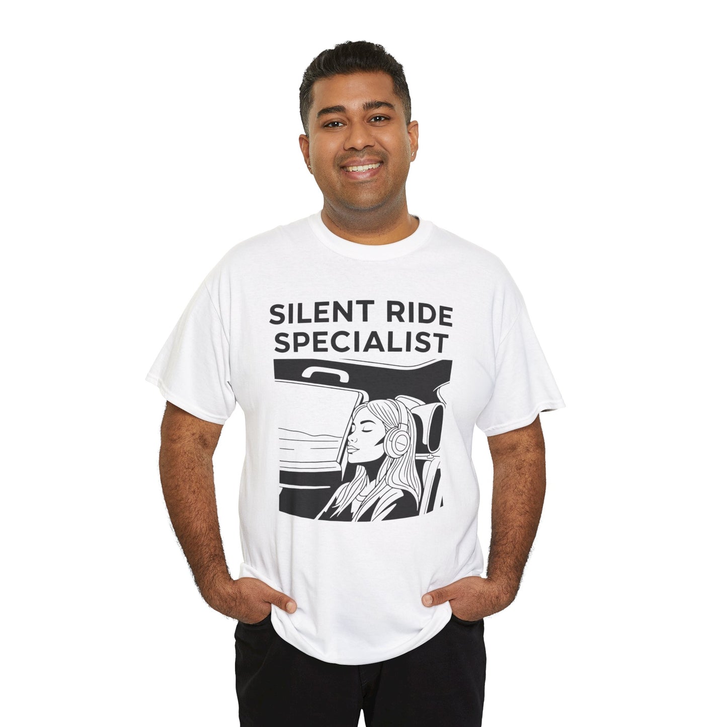 Unisex Heavy Cotton Tee - Silent Ride Specialist, Casual Tee, Gift for Car Lovers, Graphic Shirt, Everyday Wear, Fun T-Shirt