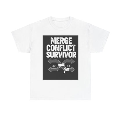 Git Merge Conflict Survivor Tee, Coding humor, Funny Programmer Shirt, Geeky Gift, Coding Humor, IT Professional Apparel, Lightweight Cotton Top