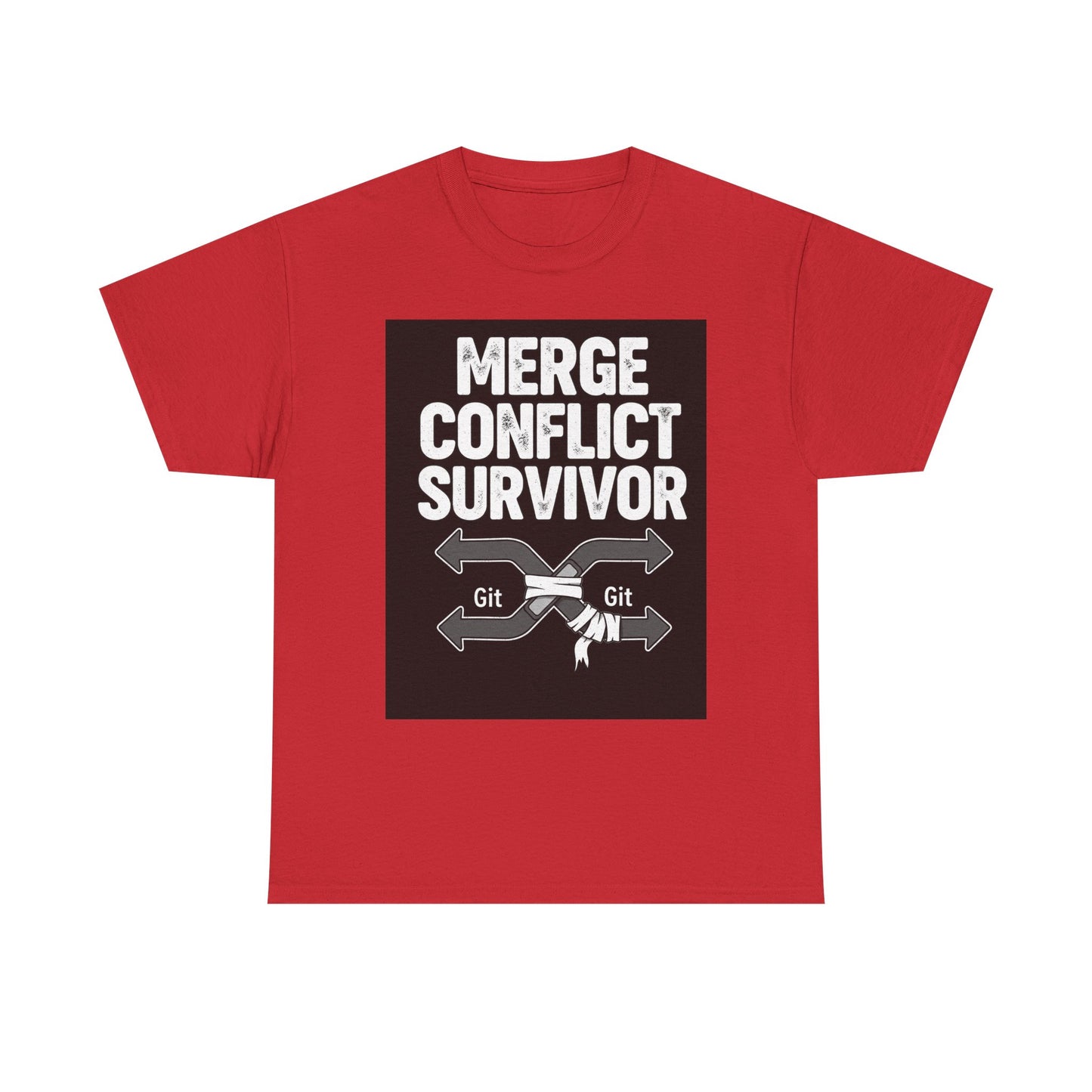 Git Merge Conflict Survivor Tee, Coding humor, Funny Programmer Shirt, Geeky Gift, Coding Humor, IT Professional Apparel, Lightweight Cotton Top