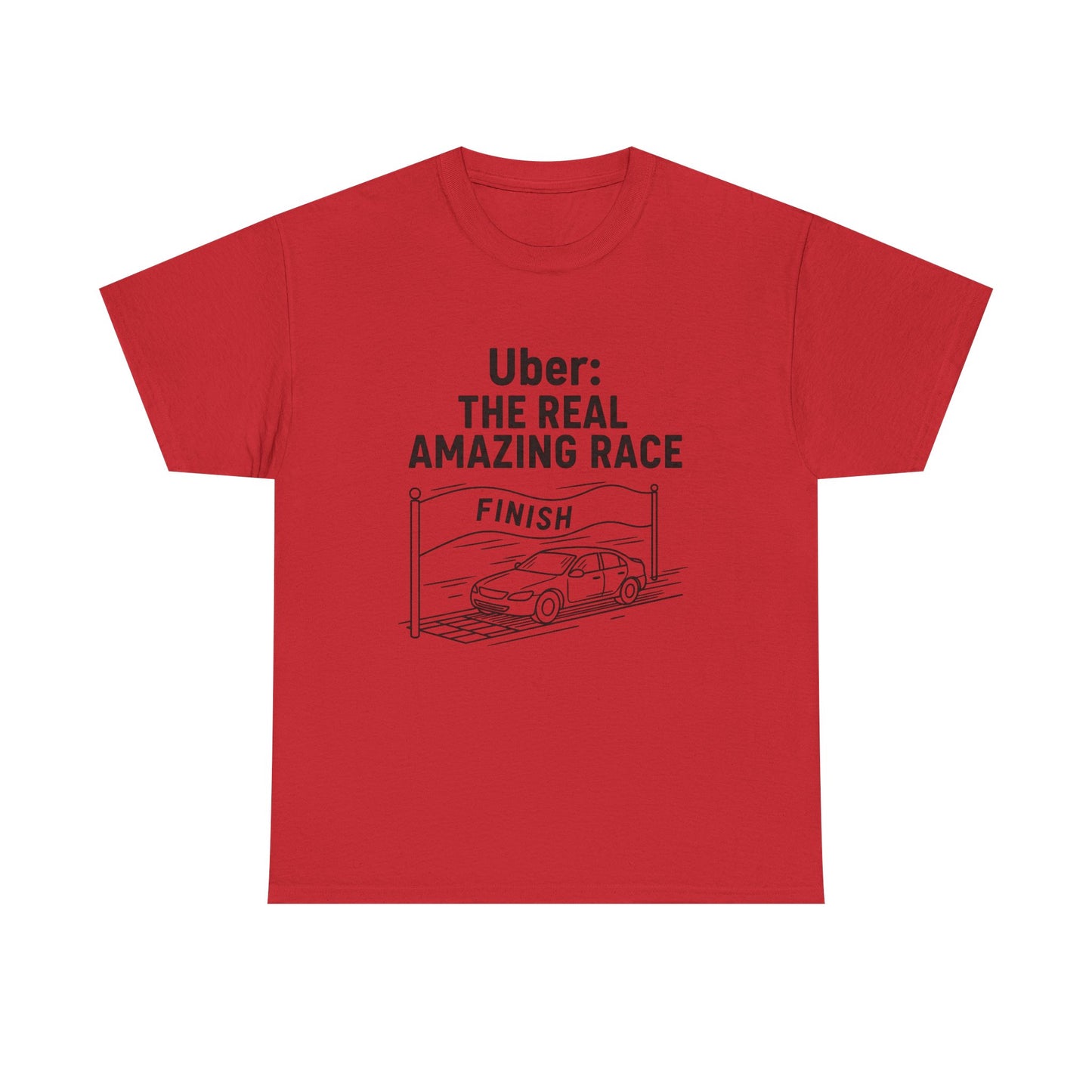 Uber The Real Amazing Race Unisex Tee | Cool Graphic Tee for Rideshare Enthusiasts, Travel T-Shirt, Funny Uber Gift, Casual Wear