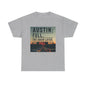 Austin humor: Full Unisex Heavy Cotton Tee, Statement Tee, Graphic Shirt, Casual Wear, Gift for Travelers, Vintage Style Shirt
