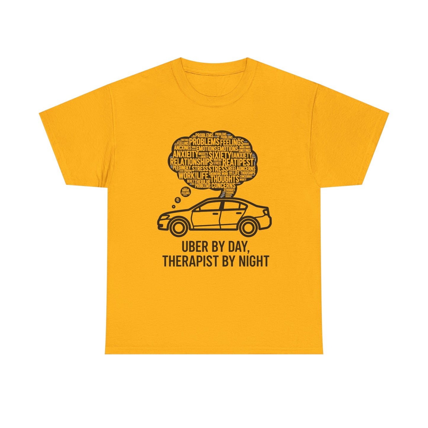 Uber by Day, Uber Driver Tee, Therapist by Night Unisex Heavy Cotton Tee, Funny T-Shirt, Gift for Rideshare Drivers, Therapy Humor Shirt, Casual Wear, [...]