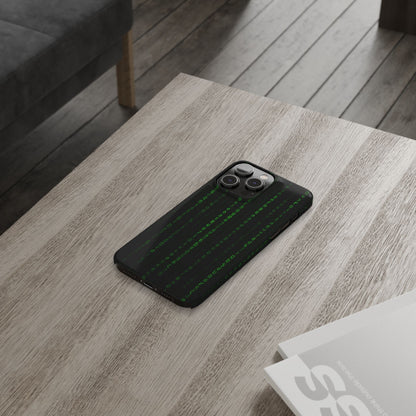 Matrix-Inspired Slim Phone Case, Eco-Friendly Phone Cover, Tech Lover Gift, Minimalist Phone Accessory, Unique Smartphone Case