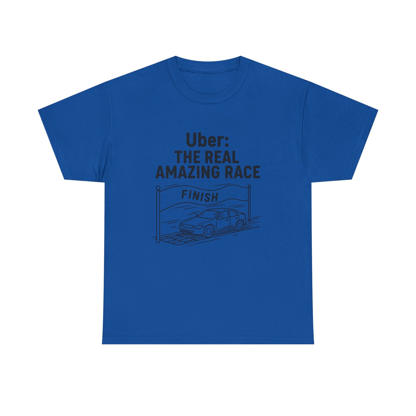 Uber The Real Amazing Race Unisex Tee | Cool Graphic Tee for Rideshare Enthusiasts, Travel T-Shirt, Funny Uber Gift, Casual Wear