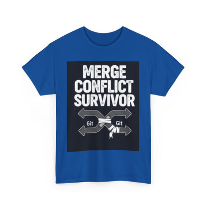 Git Merge Conflict Survivor Tee, Coding humor, Funny Programmer Shirt, Geeky Gift, Coding Humor, IT Professional Apparel, Lightweight Cotton Top