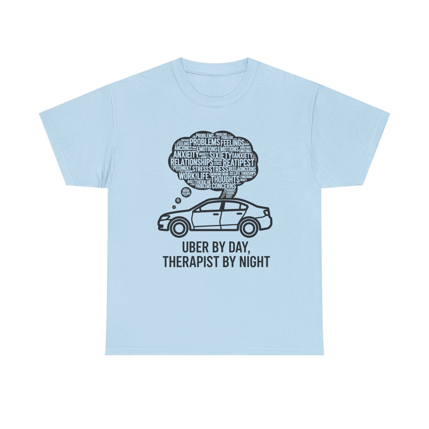 Uber by Day, Uber Driver Tee, Therapist by Night Unisex Heavy Cotton Tee, Funny T-Shirt, Gift for Rideshare Drivers, Therapy Humor Shirt, Casual Wear, [...]
