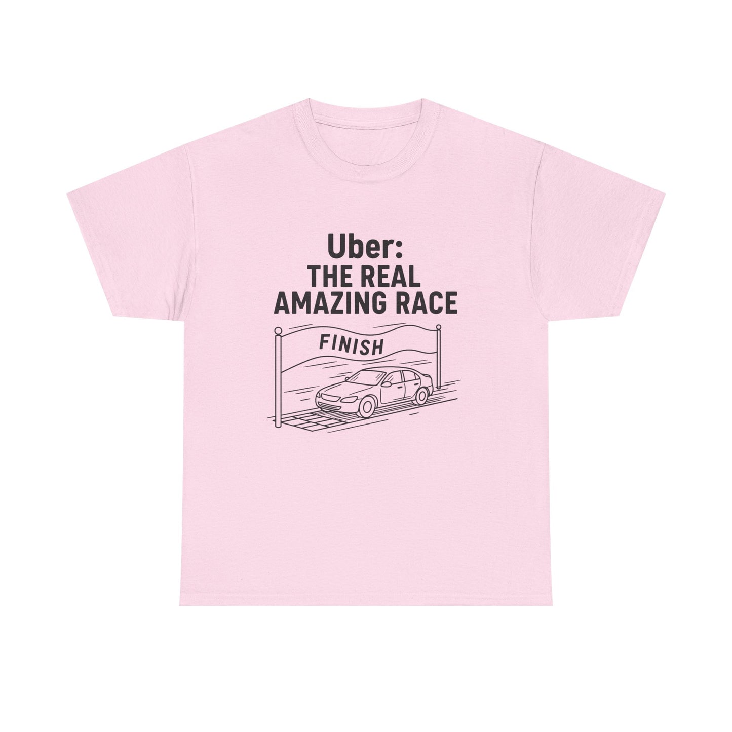 Uber The Real Amazing Race Unisex Tee | Cool Graphic Tee for Rideshare Enthusiasts, Travel T-Shirt, Funny Uber Gift, Casual Wear