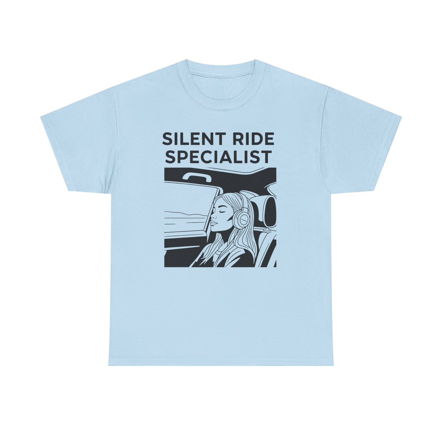 Unisex Heavy Cotton Tee - Silent Ride Specialist, Casual Tee, Gift for Car Lovers, Graphic Shirt, Everyday Wear, Fun T-Shirt