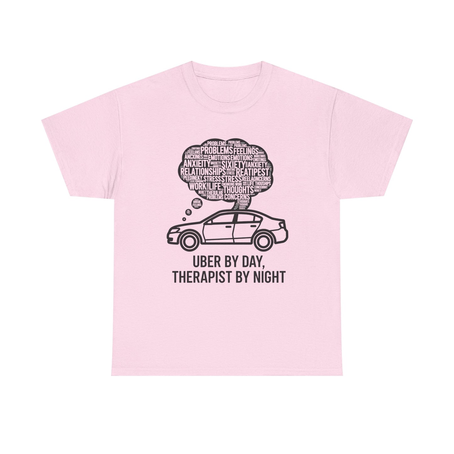 Uber by Day, Uber Driver Tee, Therapist by Night Unisex Heavy Cotton Tee, Funny T-Shirt, Gift for Rideshare Drivers, Therapy Humor Shirt, Casual Wear, [...]