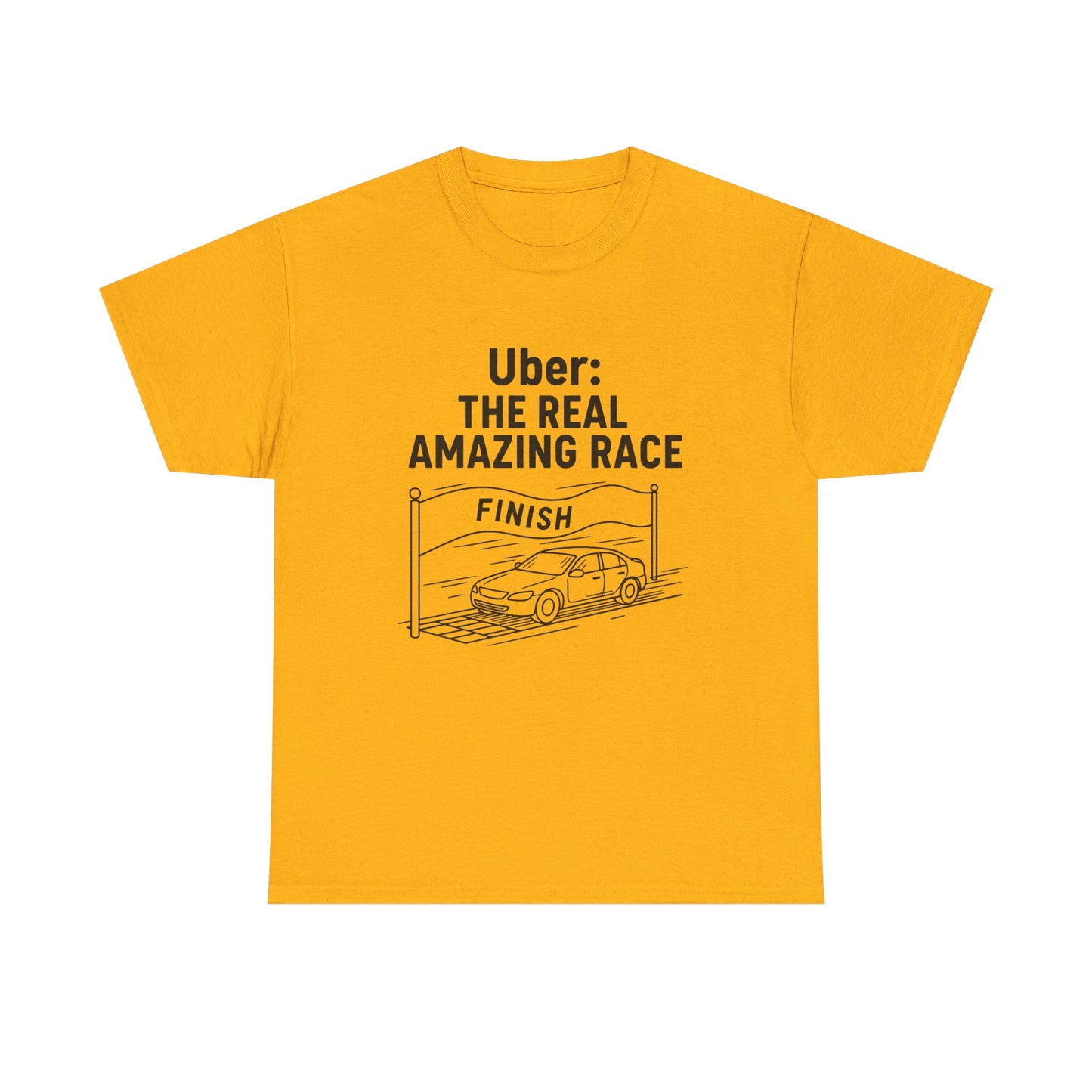 Uber The Real Amazing Race Unisex Tee | Cool Graphic Tee for Rideshare Enthusiasts, Travel T-Shirt, Funny Uber Gift, Casual Wear