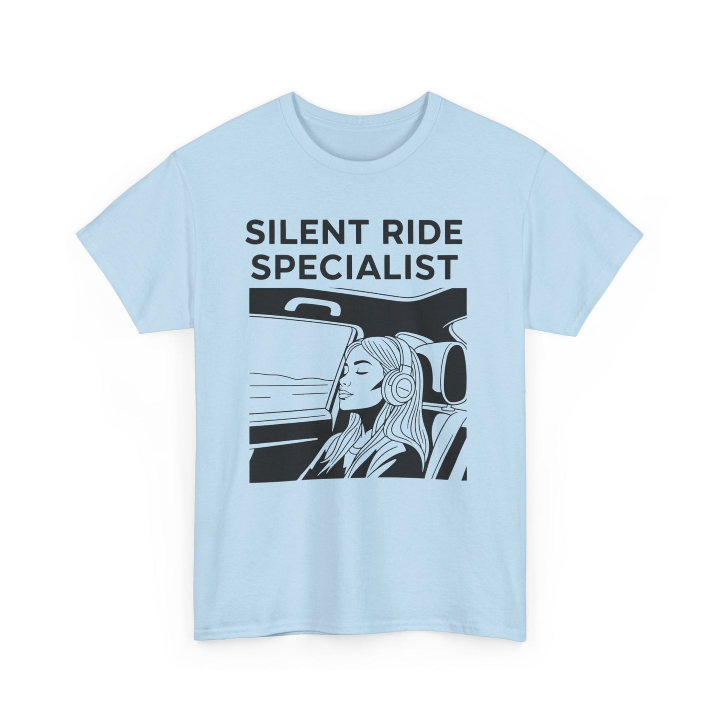 Unisex Heavy Cotton Tee - Silent Ride Specialist, Casual Tee, Gift for Car Lovers, Graphic Shirt, Everyday Wear, Fun T-Shirt